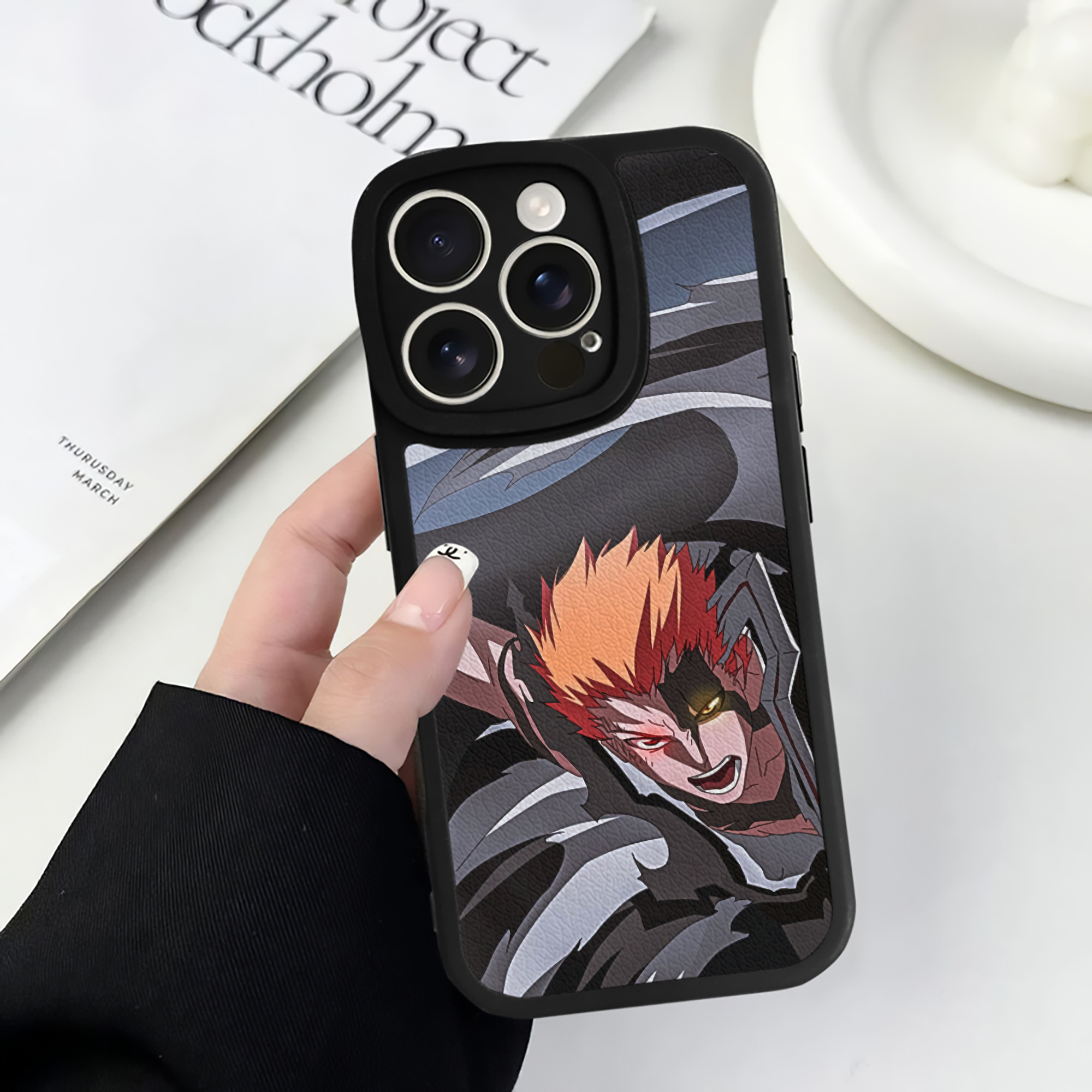 （画像用） ブリーチ BLEACH 【iPhone 16シリーズ対応】シリコンスマホケース（レザー調） 材質：シリコン